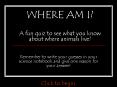 WHERE AM I A fun quiz to see what you know about where animals live