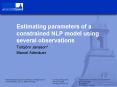 Estimating parameters of a constrained NLP model using several observations