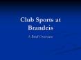 Club Sports at Brandeis