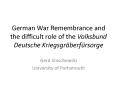 German War Remembrance and the difficult role of the Volksbund Deutsche Kriegsgrberfrsorge