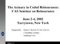 The Actuary in Ceded Reinsurance: CAS Seminar on Reinsurance June 24, 2002 Tarrytown, New York
