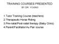 TRAINING COURSES PRESENTED BY DR' YOUNG