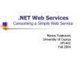 'NET Web Services Consuming a Simple Web Service