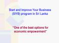 Start and Improve Your Business SIYB program in Sri Lanka