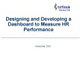 Designing and Developing a Dashboard to Measure HR Performance