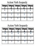Action Verb Jeopardy