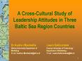 A CrossCultural Study of Leadership Attitudes in Three Baltic Sea Region Countries
