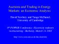 Auctions and Trading in Energy Markets: an Economic Analysis