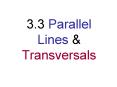 3'3 Parallel Lines