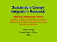 Sustainable Energy Integration Research