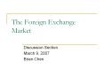 The Foreign Exchange Market