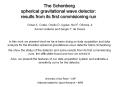 The Schenberg spherical gravitational wave detector: results from its first commisioning run