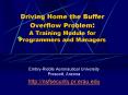Driving Home the Buffer Overflow Problem: A Training Module for Programmers and Managers