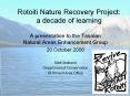 Rotoiti Nature Recovery Project: a decade of learning