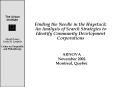 Finding the Needle in the Haystack: An Analysis of Search Strategies to Identify Community Developme