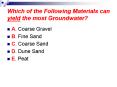 Which of the Following Materials can yield the most Groundwater