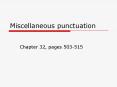 Miscellaneous punctuation