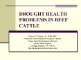 DROUGHT HEALTH PROBLEMS IN BEEF CATTLE