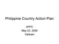 Philippine Country Action Plan