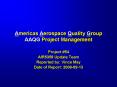 Americas Aerospace Quality Group AAQG Project Management