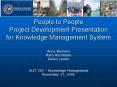 People to People Project Development Presentation for Knowledge Management System