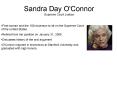 Sandra Day O'Connor Supreme Court Justice