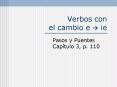 Verbos con el cambio e ie