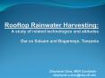 Rooftop Rainwater Harvesting: A study of related technologies and attitudes Dar es Salaam and Bagamo