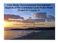 Case Study: Environmental Management Aspects of the CombinedCycle Power Plant Project in Country X