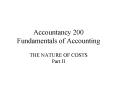 Accountancy 200 Fundamentals of Accounting