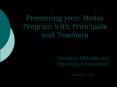 Promoting your Media Program with Principals and Teachers