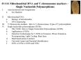 JS 111 Mitochondrial DNA and Y chromosome markers Single Nucleotide Polymorphisms