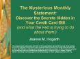 The Mysterious Monthly Statement: Discover the Secrets Hidden in Your Credit Card Bill and what the