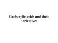 Carboxylic acids Chapter 18