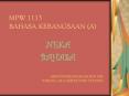 MPW 1113 BAHASA KEBANGSAAN A
