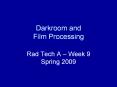 Darkroom and Film Processing