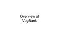 Overview of VegBank