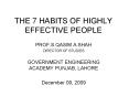 THE 7 HABITS OF HIGHLY EFFECTIVE PEOPLE