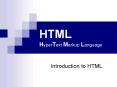 HTML HyperText Markup Language