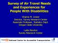 Survey of Air Travel Needs and Experiences for People With Disabilities