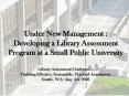 Under New Management : Developing a Library Assessment Program at a Small Public University Library