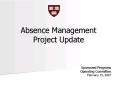 Absence Management Project Update
