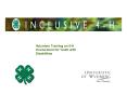 Volunteer Training on 4H