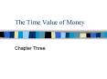 The Time Value of Money