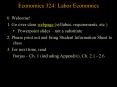 Economics 324: Labor Economics
