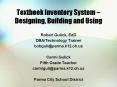 Textbook Inventory System Designing, Building and Using