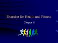 Exercise for Health and Fitness