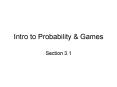 Intro to Probability
