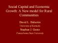 Social Capital and Economic Growth: A New Model for Rural Communities