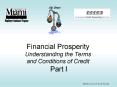 Financial Prosperity Understanding the Terms and Conditions of Credit Part I